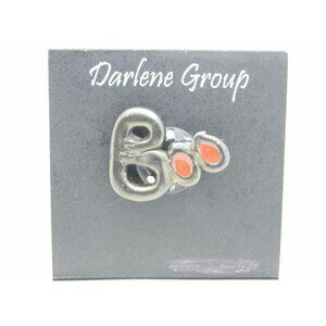 Vintage Halloween BOO Black Orange Red Enamel Darlene Group Pin Brooch